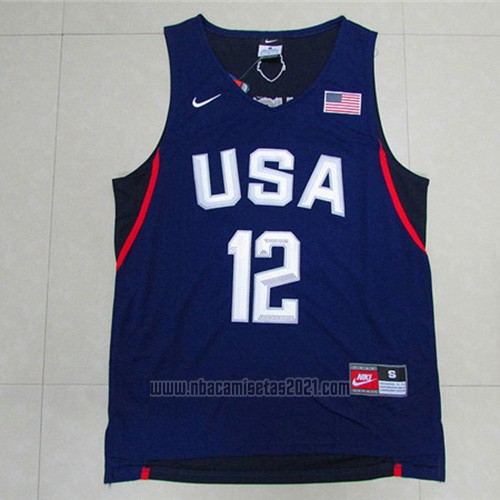 Camiseta USA 2016 DeMarcus Cousins #12 Azul